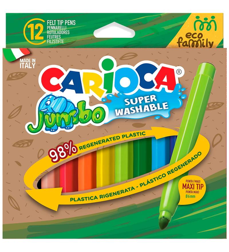 Carioca Filzstifte - 12 st. - Maxi - Carioca - One Size - Filzstifte Carioca Filzstifte - 12 st. - Maxi - Carioca - One Size - Filzstifte von Carioca