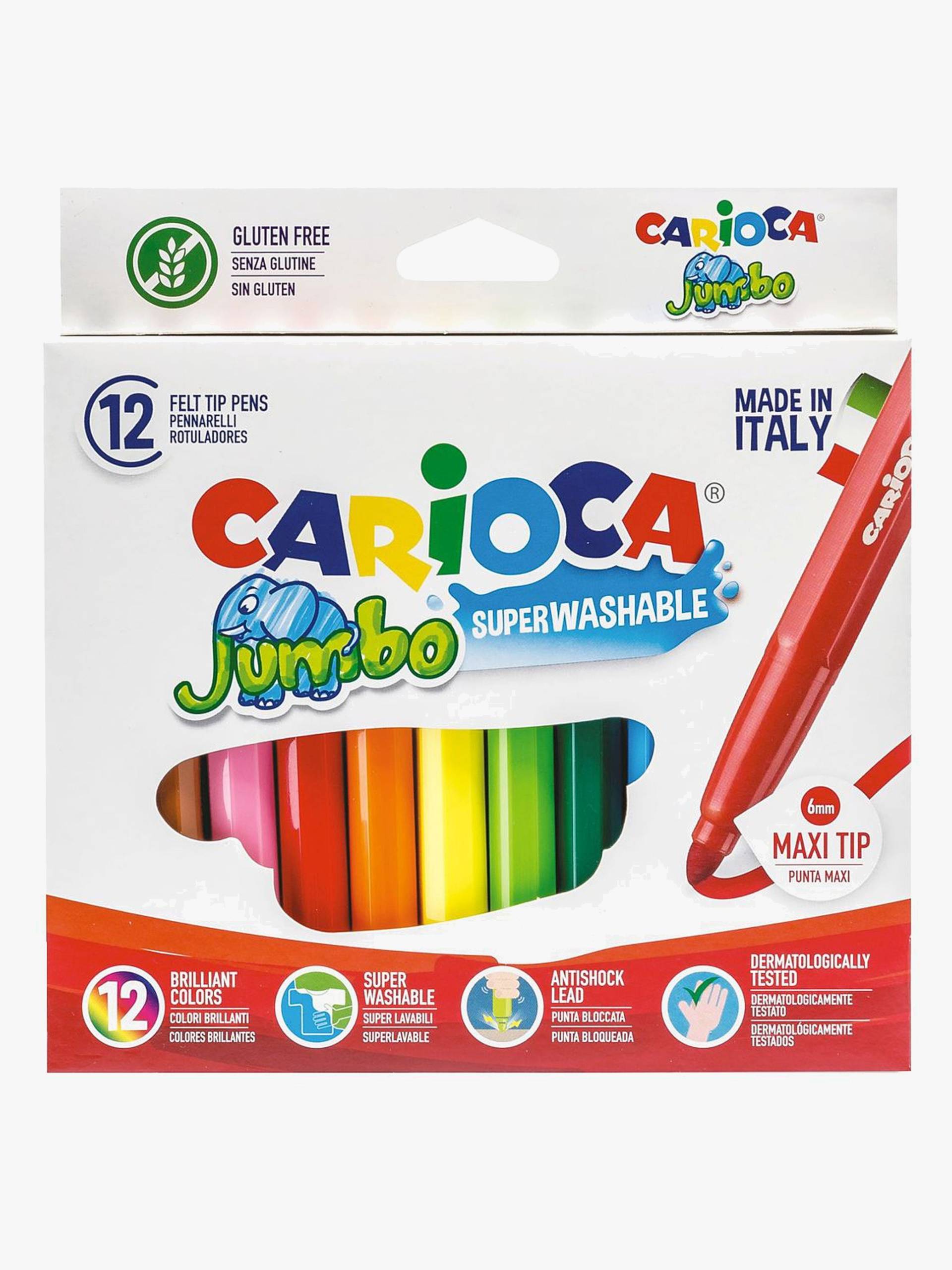 Carioca Jumbo-Filzstifte Superwashable 12er-Pack von Carioca