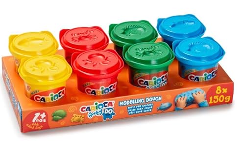 Carioca Modelliermasse für Babys 1+ | Baby Do Knete für Kinder ab 12 Monaten | 4 Luftgetrocknet und Keine Verschmutzung der Hände | 8 Stück à 150 Stück Carioca Modelliermasse für Babys 1+ | Baby Do Knete für Kinder ab 12 Monaten | 4 Luftgetrocknet und Keine Verschmutzung der Hände | 8 Stück à 150 Stück von Carioca