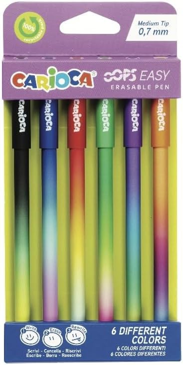 Carioca OOPS Radierbarer Tintenschreiber 6er-Pack Carioca OOPS Radierbarer Tintenschreiber 6er-Pack von Carioca