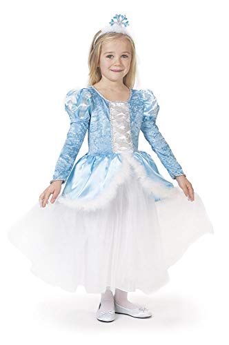 Caritan-480100 Prinzessinnen-Kleid Anastasia Luxe blau mit Diadem, für Mädchen, 480100, 5-7 Jahre von Caritan