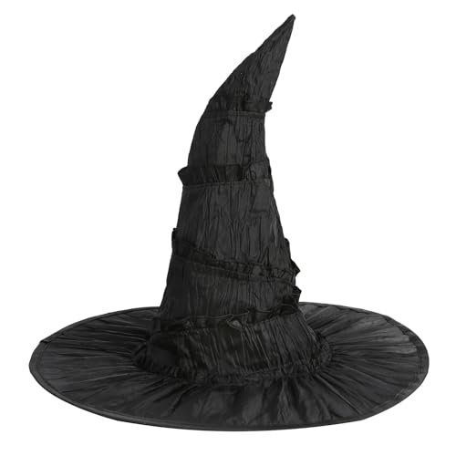 Carkno Schwarzer Hexenhut für Damen, Erwachsenenkostüm, Zubehör, Schwarz, Einheitsgröße von Carkno
