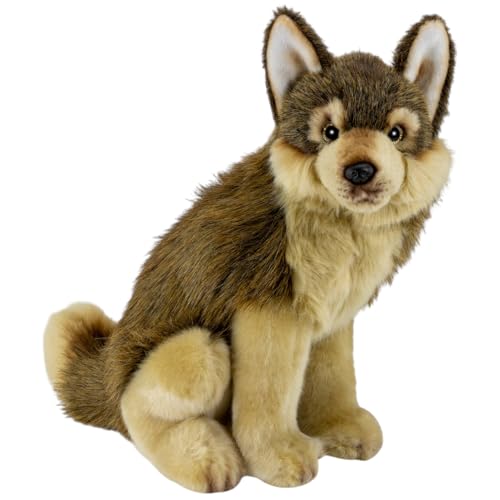 Carl Dick Wolf sitzend ca. 28cm, Plüschtier, Stofftier, Kuscheltier 3712 von Carl Dick