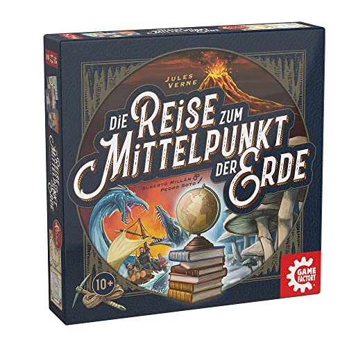 Game Factory 646304, Die Reise zum Mittelpunkt der Erde, Kartenspiel, ab 10 Jahren, Flip & Write Spiel von Game Factory