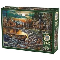COBBLE HILL PUZZLES - Blockhütte am See 1000 Teile von Carletto Deutschland