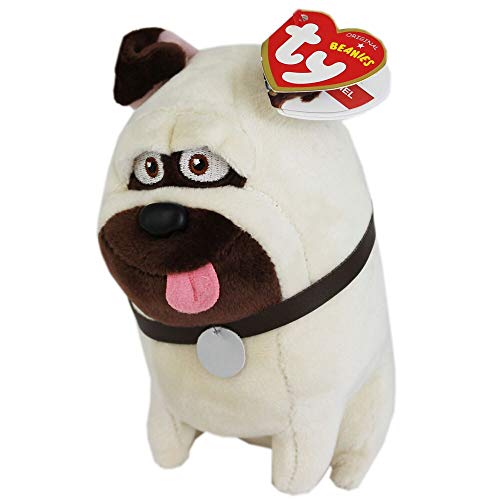 Carletto Ty 41164 Mel Pug Dog The Secret Life of Pets Plüsch, Weiß/Schwarz von TY