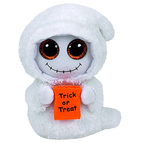 Carletto Ty Ty 37194 Mist Geist mit Glitzeraugen, Beanie Boo's, Halloween limitiert, Plüsch, 15 cm, weiß von TY