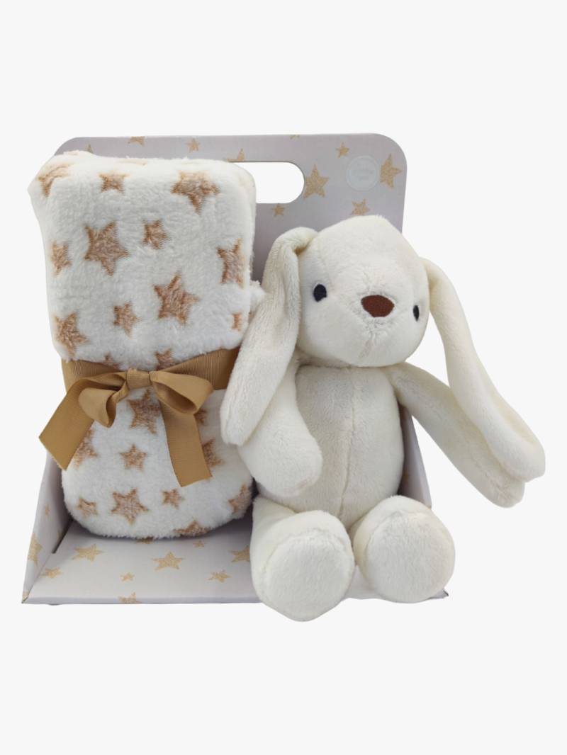 CarloBaby Kaninchen Fleecedecke und Kuscheltier, Weiß von CarloBaby