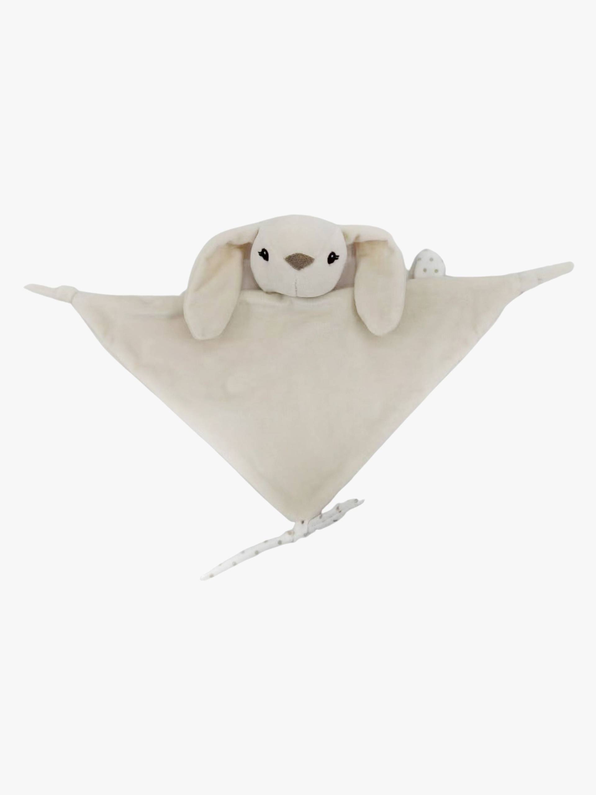 CarloBaby  Kaninchen Schmusetuch mit Schnullerkette, Beige von CarloBaby