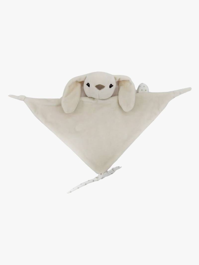CarloBaby  Kaninchen Schmusetuch mit Schnullerkette, Beige von CarloBaby