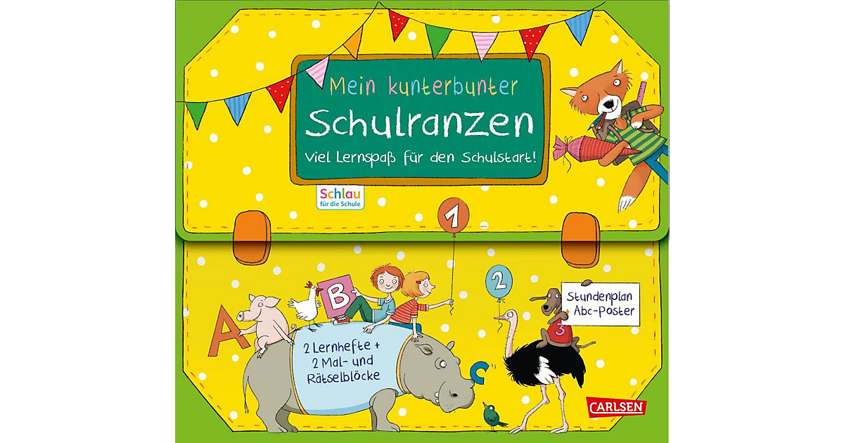 Buch - Schlau die Schule: Schlau die Schule: Mein kunterbunter Schulranzen (Buch-Set den Schulstart)  Kinder von Carlsen Verlag
