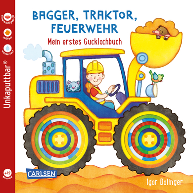 CARLSEN Baby Pixi (unkaputtbar) 115: Bagger, Traktor, Feuerwehr von Carlsen Verlag