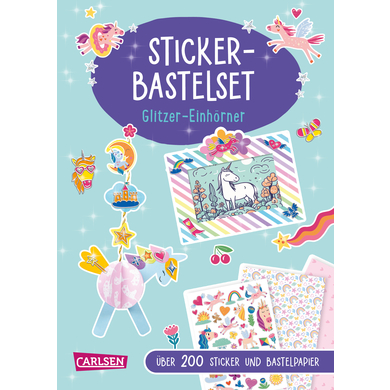 CARLSEN Sticker-Bastelset: Glitzer-Einhörner von Carlsen Verlag