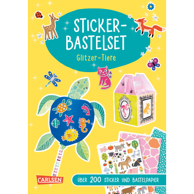 CARLSEN Sticker-Bastelset: Glitzer-Tiere von Carlsen