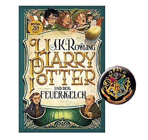Carlsen Verlag Harry Potter und der Feuerkelch (4. Band, Gebundene Ausgabe) + 1x original Harry Potter Button von Carlsen Verlag