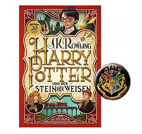 Carlsen Verlag Harry Potter und der Stein der Weisen (1. Band, Gebundene Ausgabe) + 1x original Harry Potter Button von Carlsen Verlag
