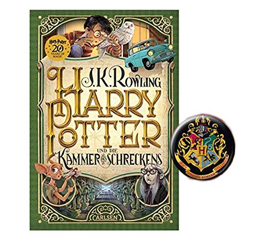 Carlsen Verlag Harry Potter und die Kammer des Schreckens (2 Band, Gebundene Ausgabe) + 1x Original Harry Potter Button von Carlsen Verlag