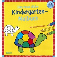 CARLSEN 9783551180476 Das neue, dicke Kindergarten-Malbuch: Mit farbigen Vorlagen und lustiger Fehlersuche von Carlsen