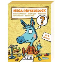 CARLSEN 9783551189431 Mega Rätselblock – Kreuzworträtsel, Quizfragen, Knobeleien, Wörterrätsel, Zahlenrätsel von Carlsen