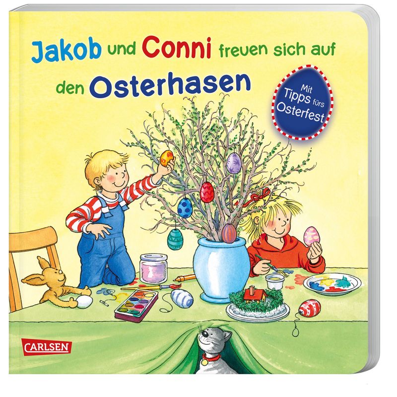 Jakob und Conni freuen sich auf den Osterhasen von Carlsen