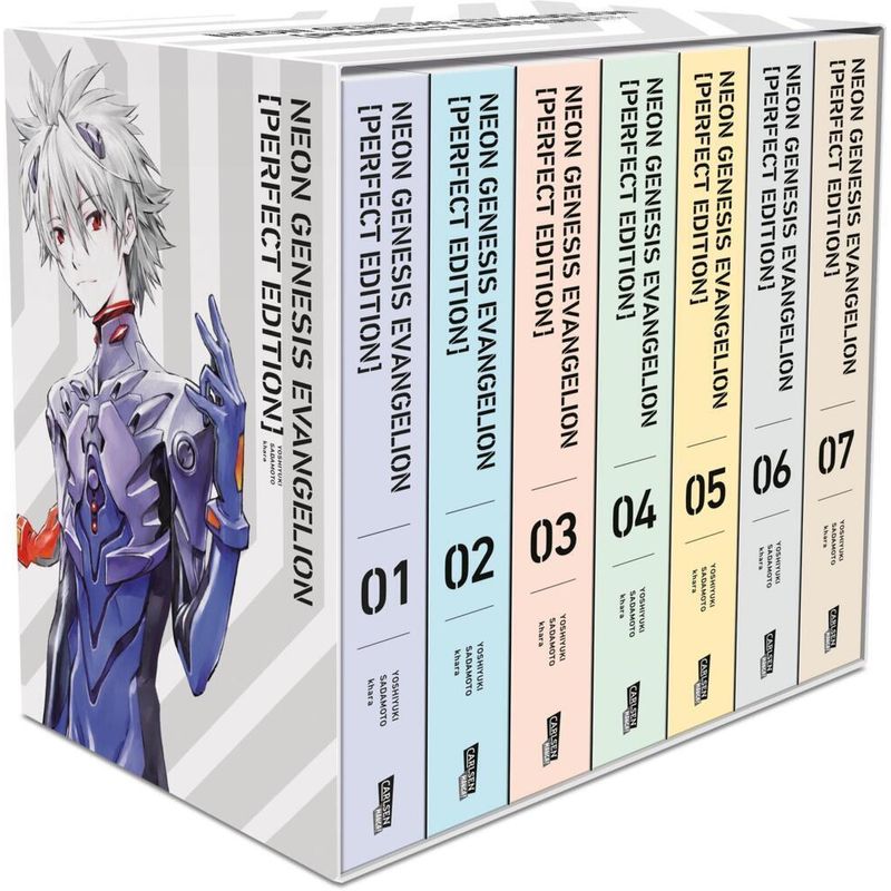 Neon Genesis Evangelion - Perfect Edition, Bände 1-7 im Sammelschuber mit Extras von Carlsen
