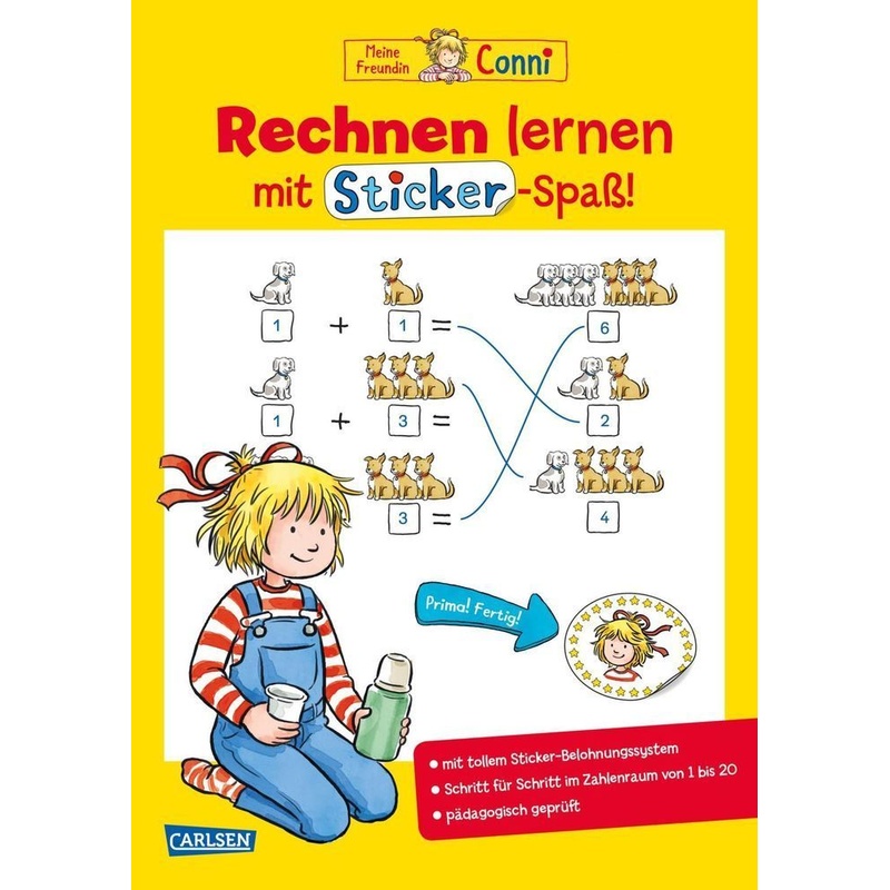 Rechnen lernen mit Sticker-Spaß / Conni Gelbe Reihe Bd.51 von Carlsen