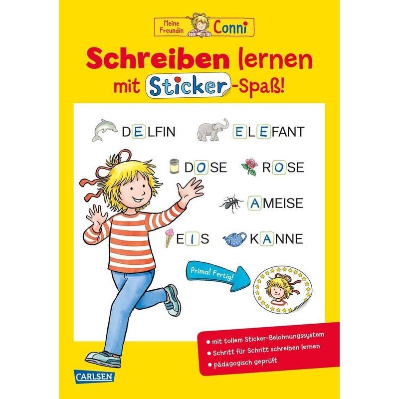 Schreiben lernen mit Sticker-Spaß / Conni Gelbe Reihe Bd.50 von Carlsen