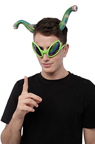 Carnavalife Alien Invader Antennenaugen-Haarreif und grüne Brille für Erwachsene, 2 Stück, Einheitsgröße von Carnavalife