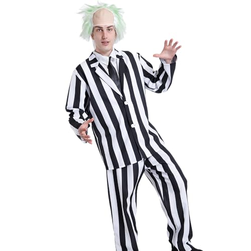 Carnavalife Bitelchus-Kostüm für Herren - Tim Burton Geisterkostüm für Halloween und Karneval (L) von Carnavalife