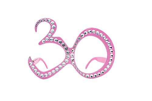 Carnavalife Brille für Geburtstag, Jahrestag und Partys (30 Jahre Rosa, 1) von Carnavalife