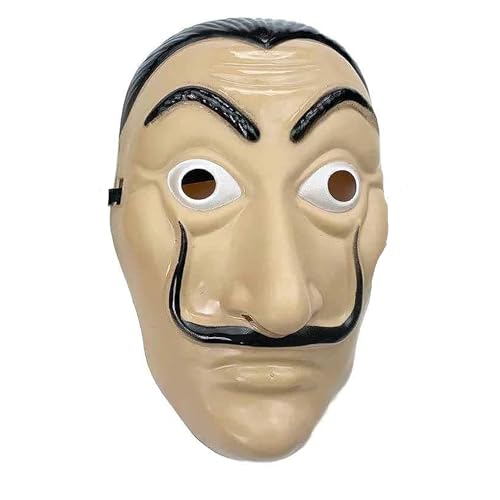Carnavalife Dali Maske, Papierhaus, Bank Robbery Mask, Maske, Halloween, Erwachsene und Kinder, Einheitsgröße von Carnavalife