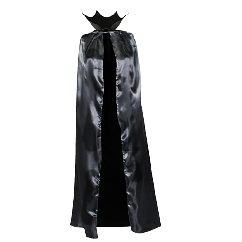 Malefica Kostüm für Erwachsene, für Damen, Halloween, Karneval, schwarz verdorbener Umhang, verdorbender Horn, schwarzer böser Stock, für böse Königin Teufel Malefica Kostüm für Erwachsene, für Damen, Halloween, Karneval, schwarz verdorbener Umhang, verdorbender Horn, schwarzer böser Stock, für böse Königin Teufel von Carnavalife