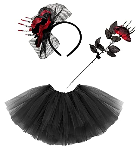 Tutu-Rock für Damen, Stirnband oder Hut in Halloween-Design, Cosplay-Kostüm, Geist, Hexe, Totenkopf, Rosarot Tutu-Rock für Damen, Stirnband oder Hut in Halloween-Design, Cosplay-Kostüm, Geist, Hexe, Totenkopf, Rosarot von Carnavalife