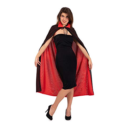Carnival Toys Cape/Wendecape Schwarz/Rot, 120 cm, Jersey von Carnival Toys