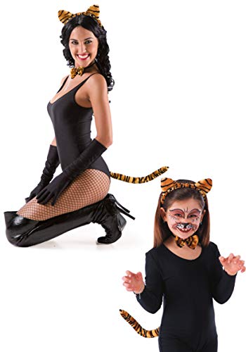 Carnival Toys 5168 - Set Tiger, Ohren, Schwanz und Fliege, gelb/schwarz Carnival Toys 5168 - Set Tiger, Ohren, Schwanz und Fliege, gelb/schwarz von Carnival Toys