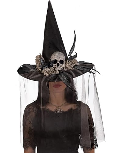 Carnival Toys Black witch hat w/gray decorations, h. 40 cm. w/label. Carnival Toys Black witch hat w/gray decorations, h. 40 cm. w/label. von Carnival Toys