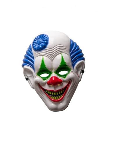 Carnival Toys Full-face clown mask in rigid plastic w/blue cap w/header. von Carnival Toys