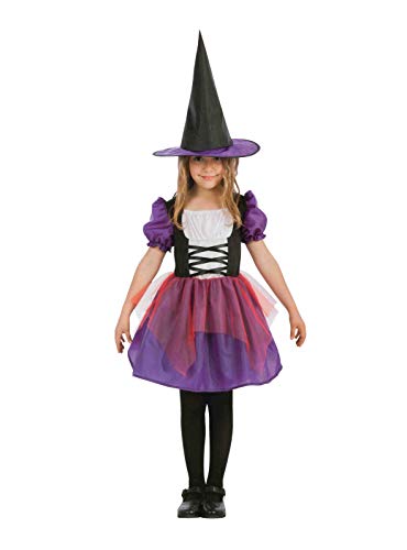 Carnival Toys – Kostüm Hexe für Mädchen für Kinder, Mehrfarbig, One Size, 66000 von Carnival Toys
