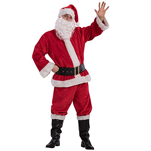 Carnival Toys – Kostüm Weihnachtsmann unisex-adult, mehrfarbig, One Size, 27043 von Carnival Toys