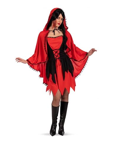 Carnival Toys Little Red Riding Hood horror costume, for woman (one siz: M/L) in bag w/hook. von Carnival Toys