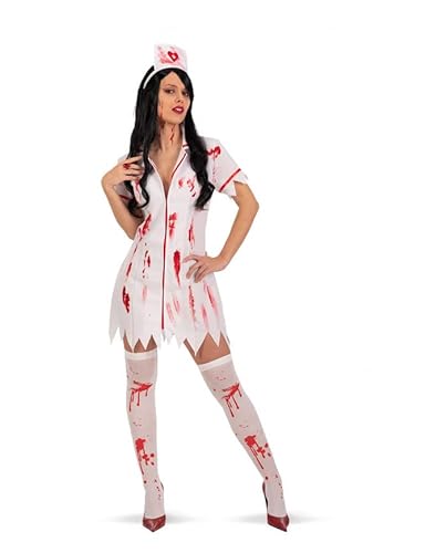 Carnival Toys Nurse horror costume, for woman (one size: S/M) in bag w/hook., Red And White von Carnival Toys