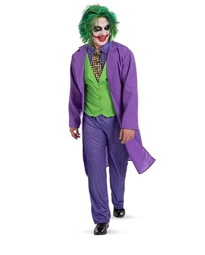 Carnival Toys Purple crazy clown costume, for man (one size: M/L) in bag w/hook. von Carnival Toys