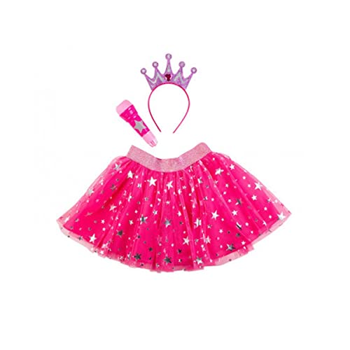 Carnival Toys Rock-star set for girl (skirt, headband and microphone) in bag w/hook., Rosa von Carnival Toys