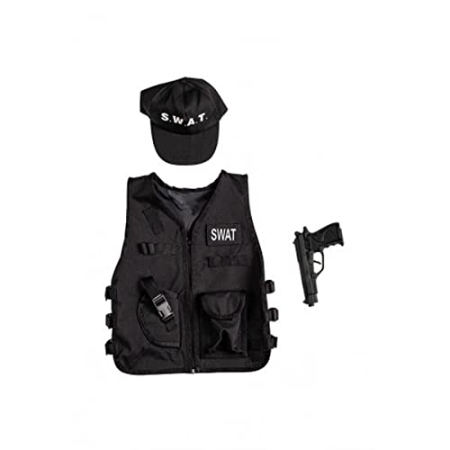 Carnival Toys Swat set for boy (jacket, hat, pistol) in bag w/hook., Schwarz von Carnival Toys