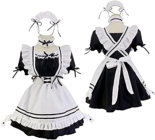 CarolynDesign Japanisches Anime Sissy Maid Dress Anime French Maid Schürze Kostümset von CarolynDesign