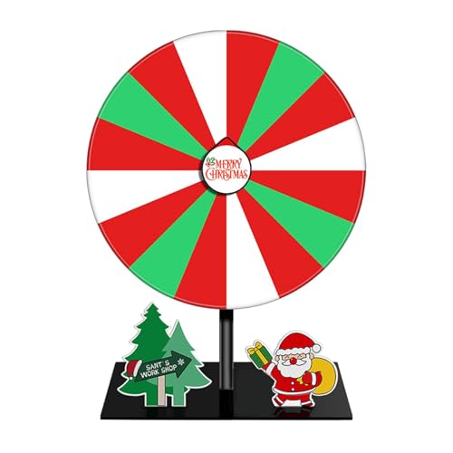 CarpNettore Tabletop Prize Turntable Prize Turntable Reusable Writable Surface Multicolor Tabletop Fortune Wheel 20.3 cm for Show, with White von CarpNettore