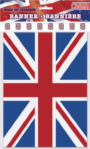 10m Flaggenbanner * British Union Jack * mit 20 Wimpel | Bunting Flag Party Geburtstag Deko Motto Mottoparty Wimpelkette Partykette Girlande Fahnenkette England Großbritannien UK GB von Carpeta