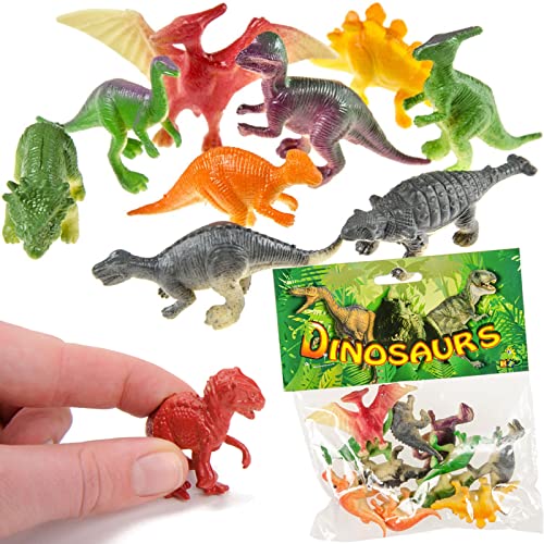 Carpeta 12 Stück * Dinosaurier * für Kindergeburtstag und Geschenk | Dino Figuren Mitgebsel | Spielzeug Deko Set | T-Rex Spielfiguren | Kinder lieben Diese Dinos von Carpeta