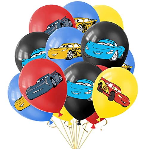 20 Luftballons * AUTOS & CARS * als Deko für Kindergeburtstag und Mottoparty | Ø 30cm | Auto Fahrzeuge Rennautos Party Ballon Ballondeko von Carpeta