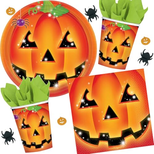 36-tlg. Party-Set * PUMPKIN * für Halloween und Kindergeburtstag | mit Teller, Becher, Servietten | KÜRBIS Kinder Geburtstag Party Dekoration Deko 36-tlg. Party-Set * PUMPKIN * für Halloween und Kindergeburtstag | mit Teller, Becher, Servietten | KÜRBIS Kinder Geburtstag Party Dekoration Deko von Carpeta